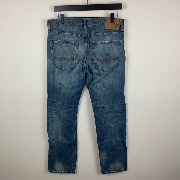 American Eagle Mens Slim Straight Jeans size 32 x 32 - Picture 2 of 8